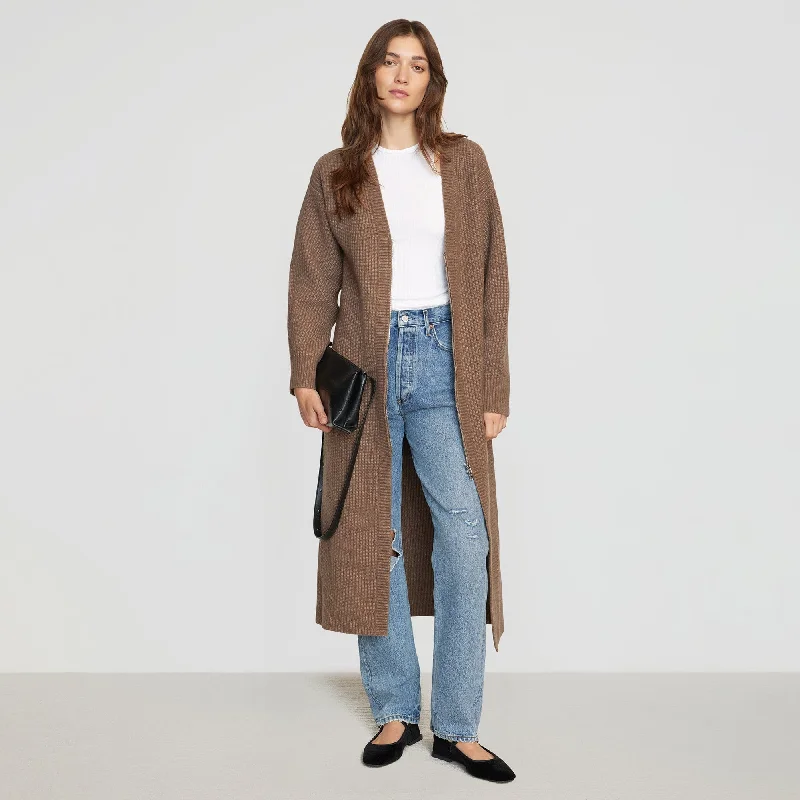 Alma Oversized Two-Way Zip Cardigan