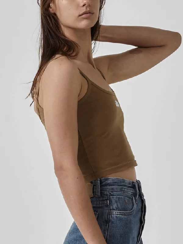 Compound Bound Crop Tank - Tobacco