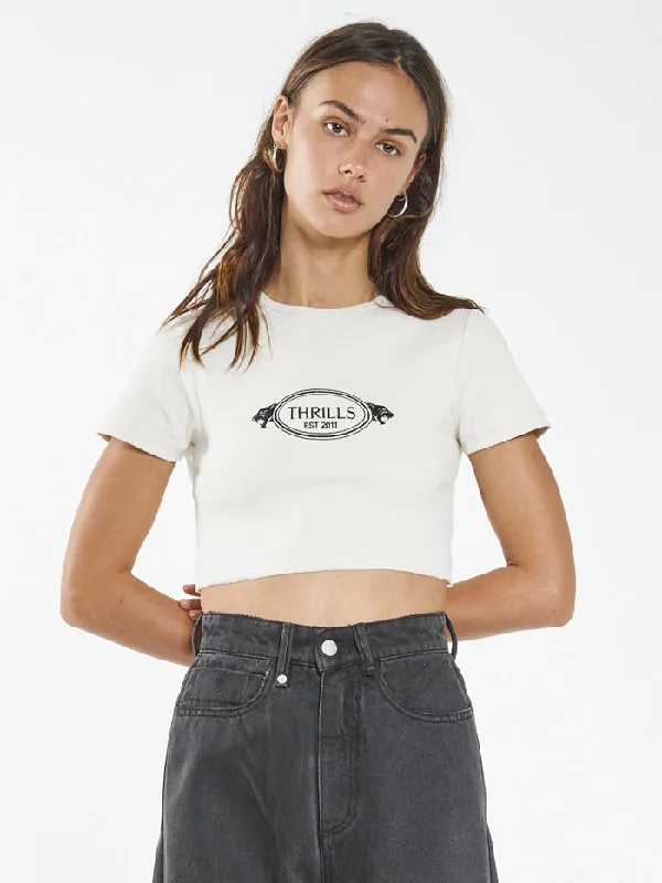 From The Beginning Baby Crop Tee - Heritage White