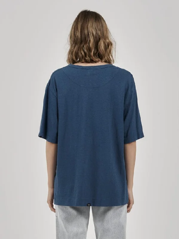 Hemp Lightweight Box Fit Tee - Botanical Blue