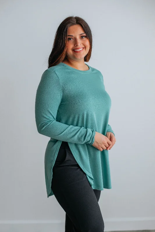 Jardin Long Sleeve Top - Teal