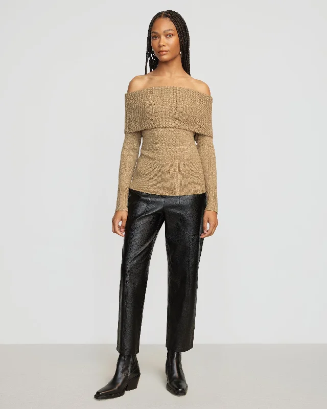 Kiana Ribbed Off-Shoulder Sweater