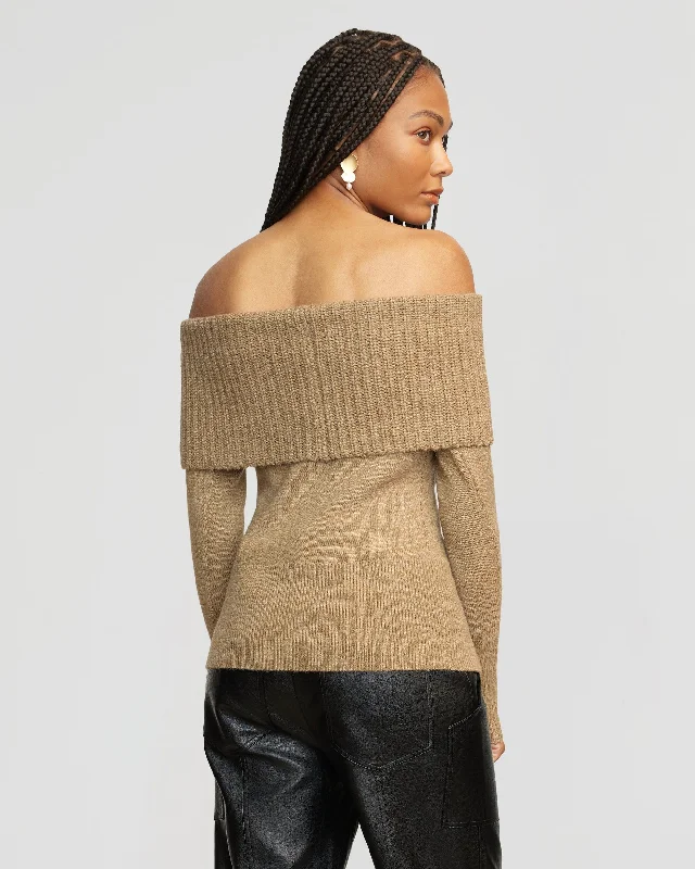 Kiana Ribbed Off-Shoulder Sweater