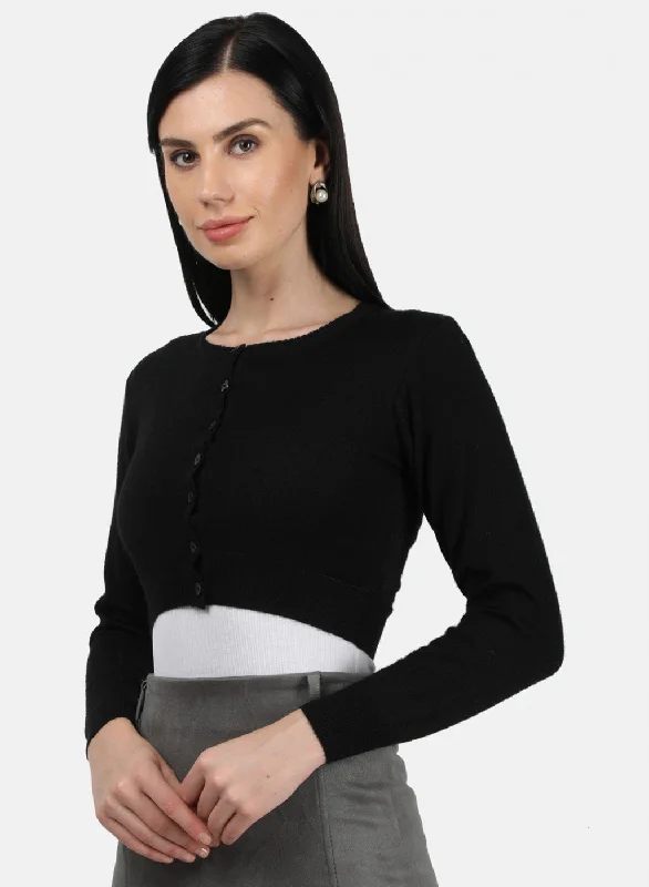 Women Black Solid Blouse