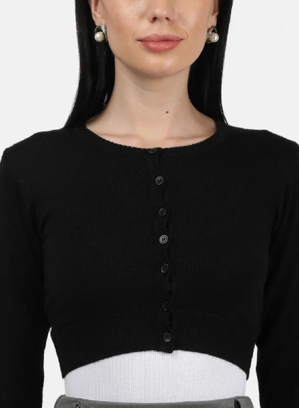 Women Black Solid Blouse