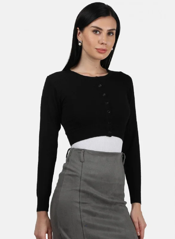 Women Black Solid Blouse