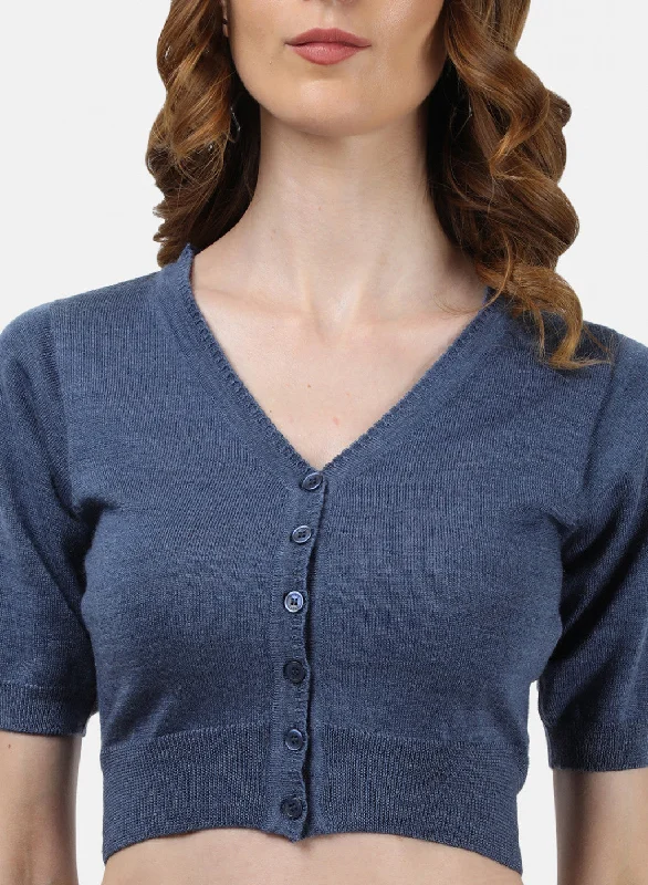 Women Blue Solid Blouse