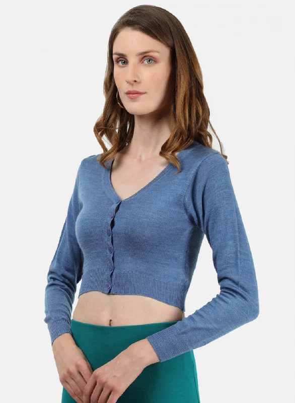 Women Blue Solid Blouse