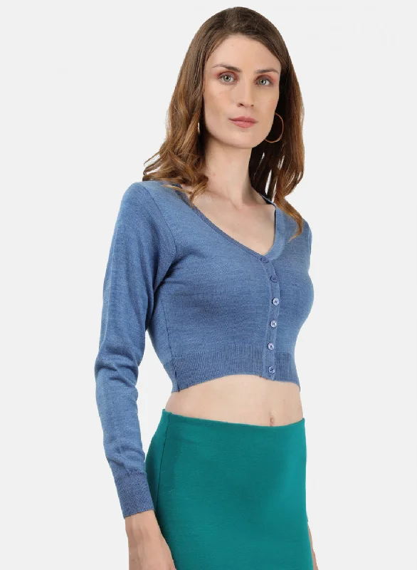 Women Blue Solid Blouse