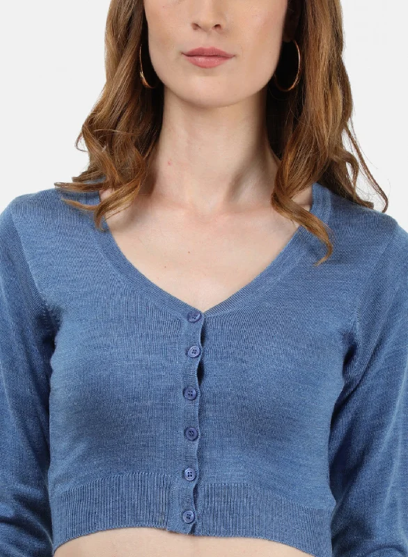 Women Blue Solid Blouse