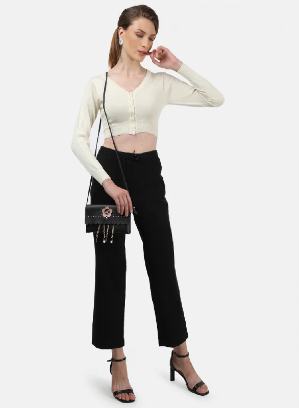 Women Cream Solid Blouse