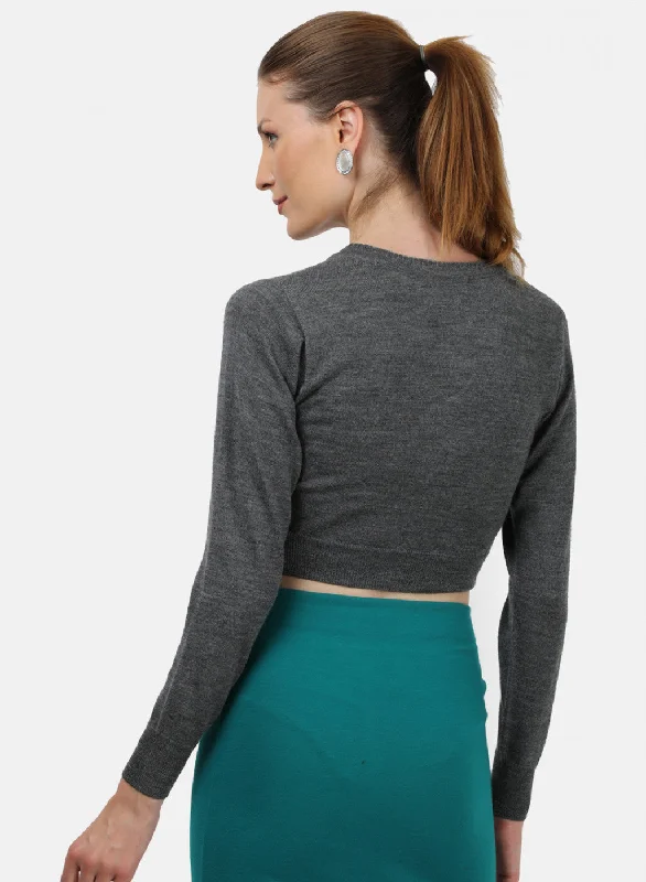 Women Grey Solid Blouse