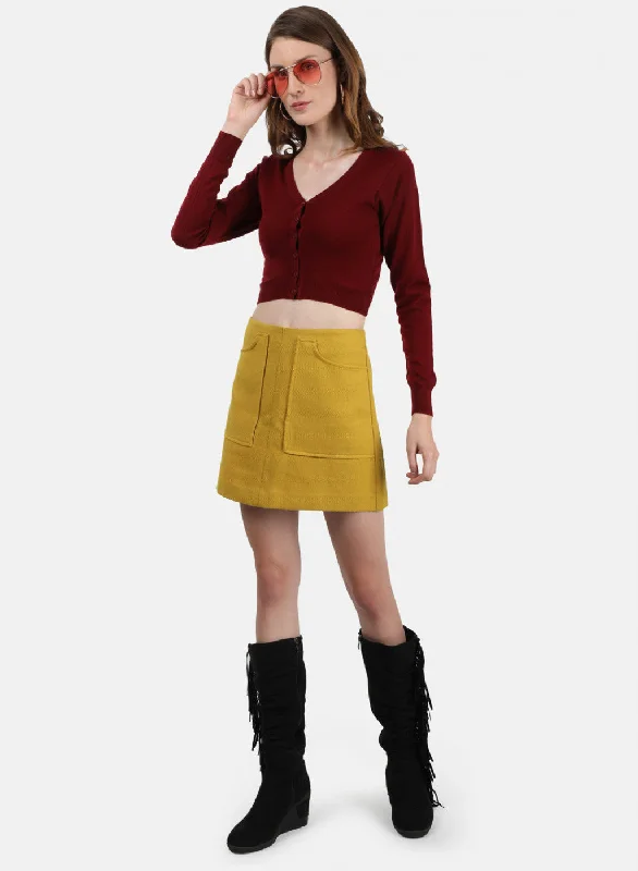 Women Maroon Solid Blouse