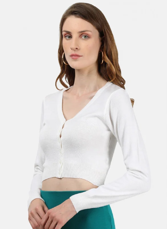 Women White Solid Blouse