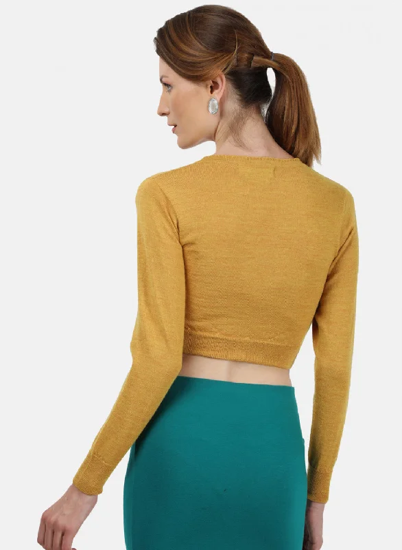 Women Yellow Solid Blouse