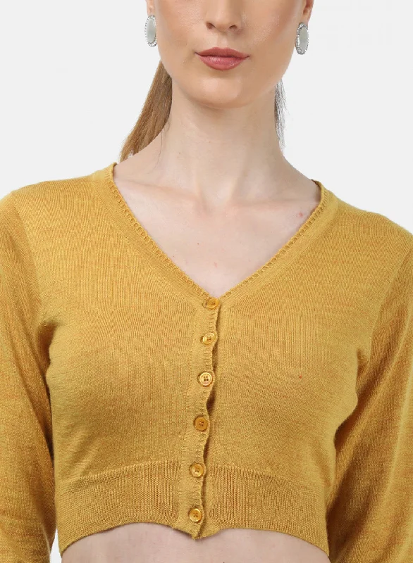 Women Yellow Solid Blouse