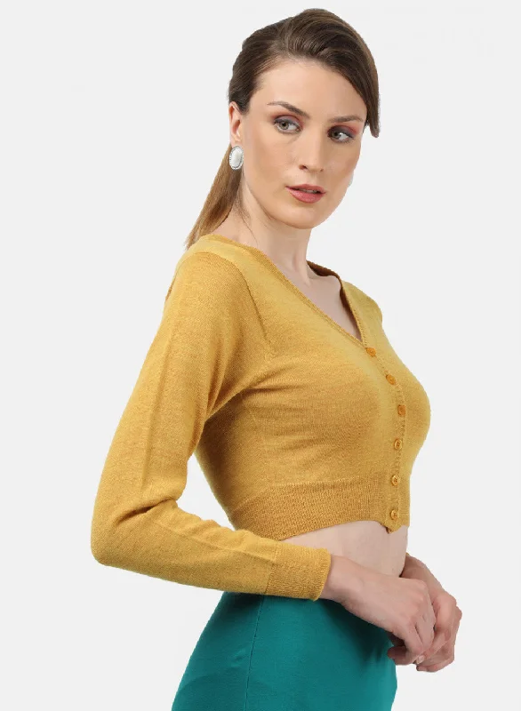 Women Yellow Solid Blouse