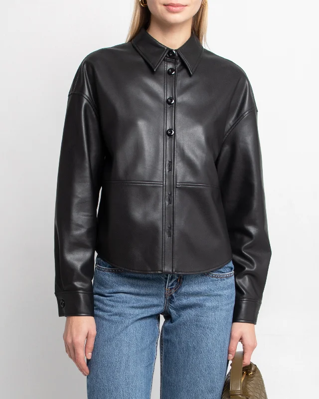 Nour Vegan Leather Shirt