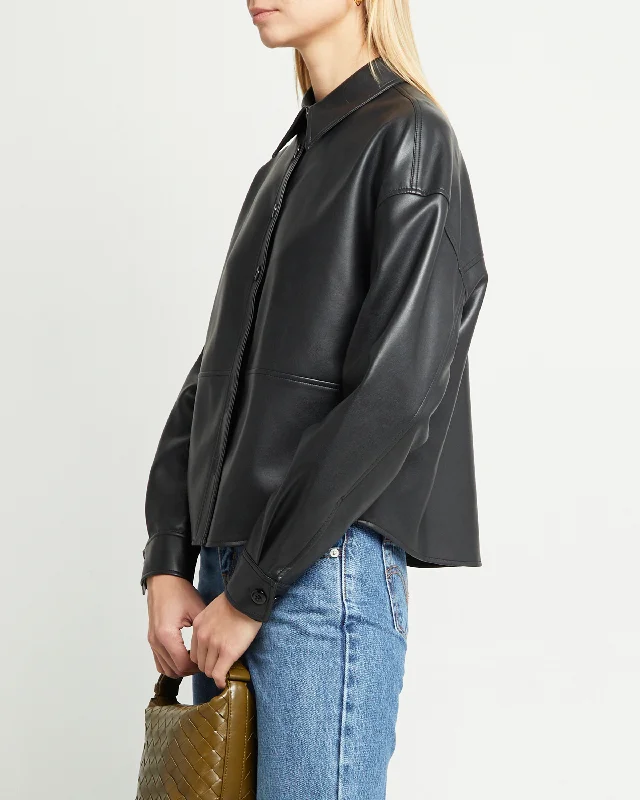 Nour Vegan Leather Shirt