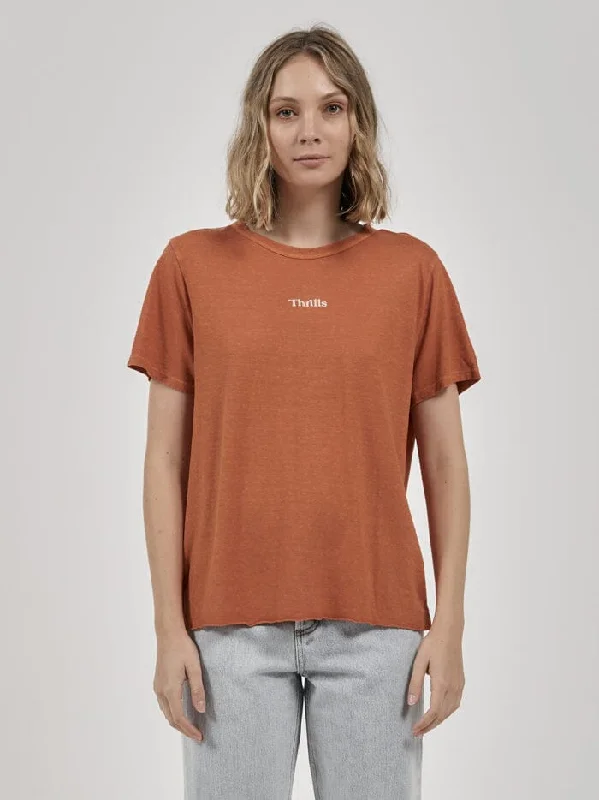 Paradise Thrills Hemp Relaxed Tee - Dusty Clay