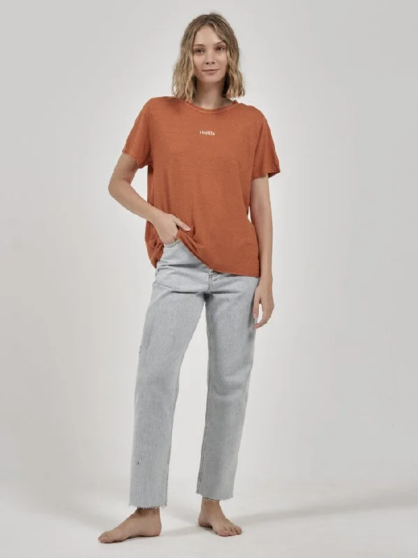 Paradise Thrills Hemp Relaxed Tee - Dusty Clay