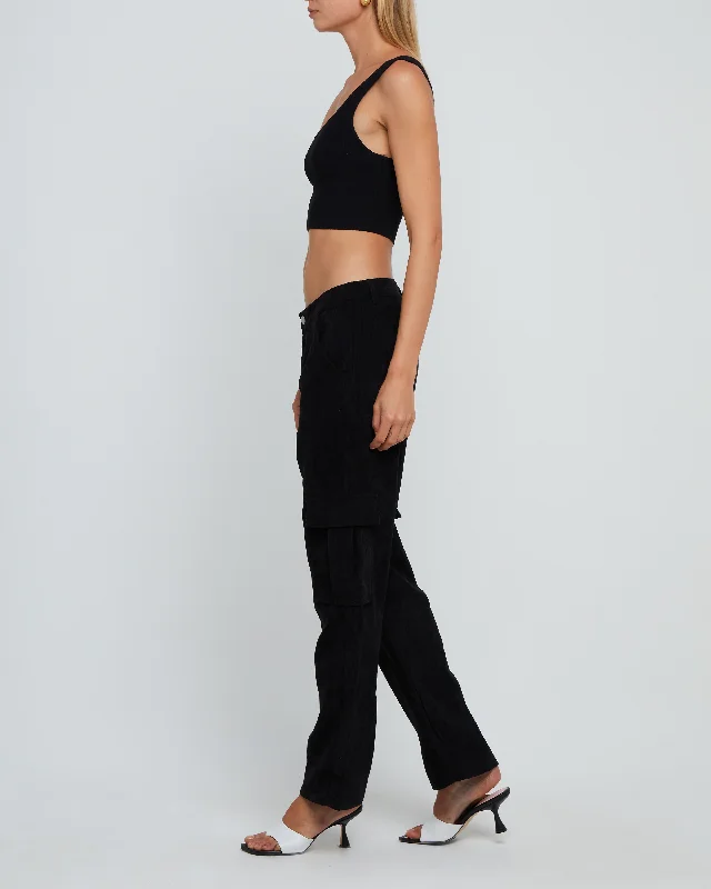 Sculpting Knit One-Shoulder Cropped Tank