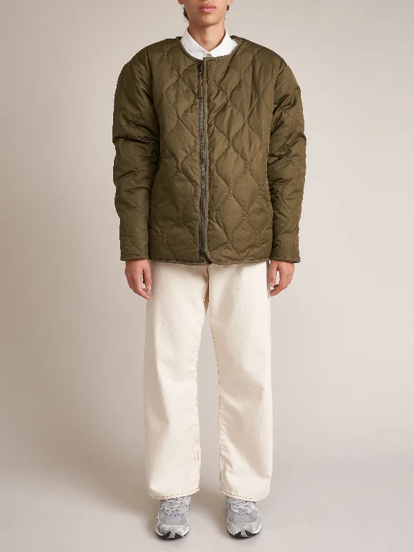 TAION | REVERSIBLE MILITARY CREWNECK DOWN JACKET