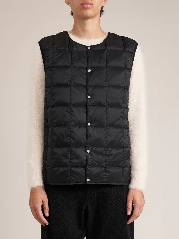 TAION | CREW NECK BUTTON DOWN VEST BODYWARMER