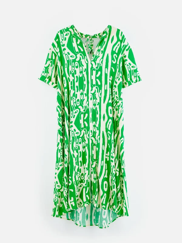 OAS | VERDANT JIGGLE TANGELO VISCOSE DRESS