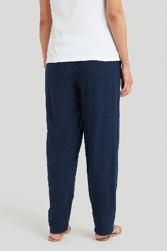 Organic Cotton Slub Mabel Trouser - Soft Navy