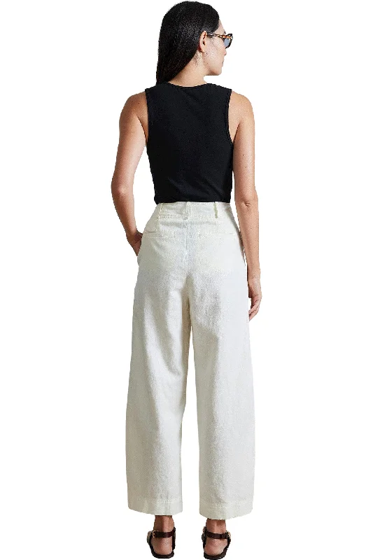 Apiece Apart Bari Crop Trousers in Cream