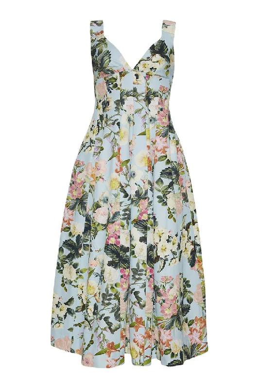 Cara Cara Naples Dress in Light Blue Kingston Floral