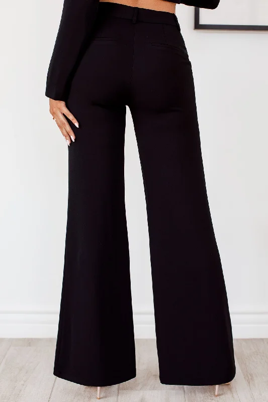 Carolina Black Pintuck Pants