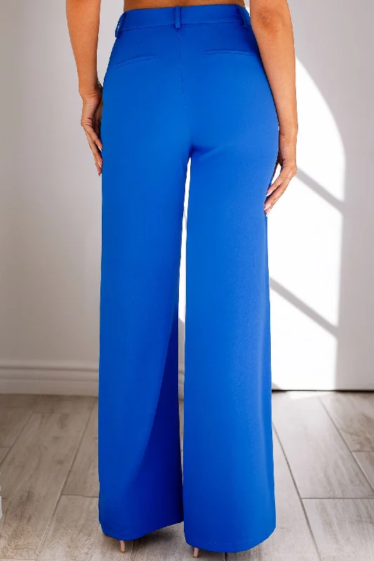 Carolina Royal Blue Pintuck Pants