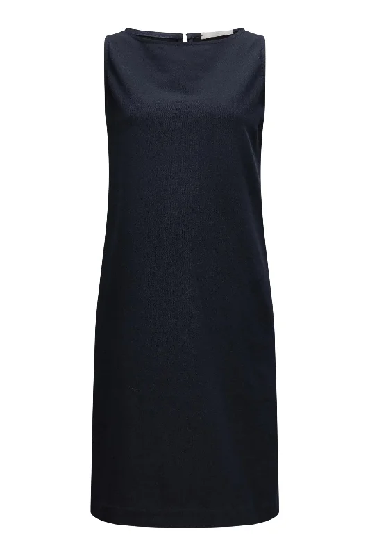 Circolo 1901 Sleeveless Shift Dress in Blue Navy