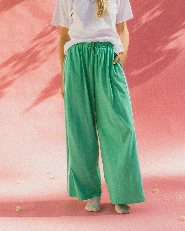 Essentials Pants | Green & White