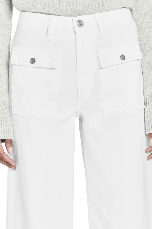 Frame Denim 70's Patch Pocket Crop Straight
 in White