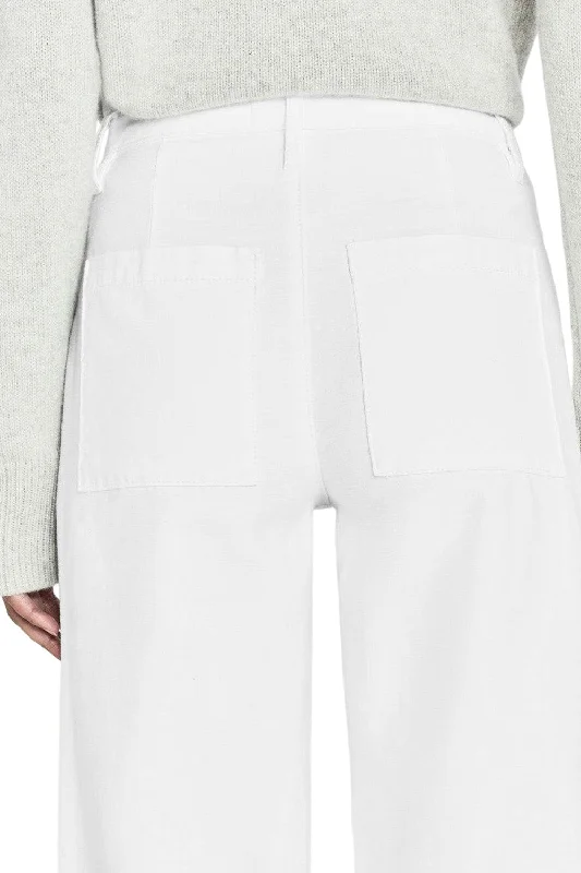 Frame Denim 70's Patch Pocket Crop Straight
 in White