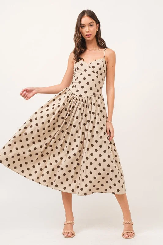 Glamorous Polkadot Midi Dress