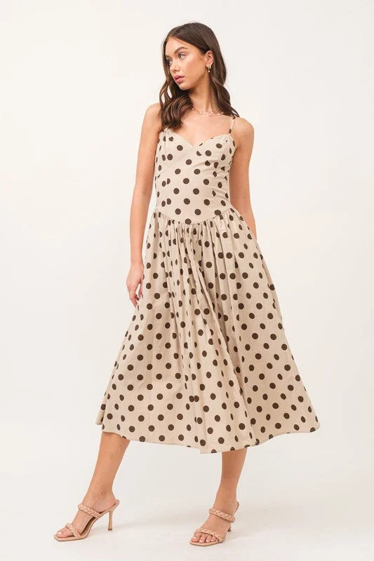 Glamorous Polkadot Midi Dress