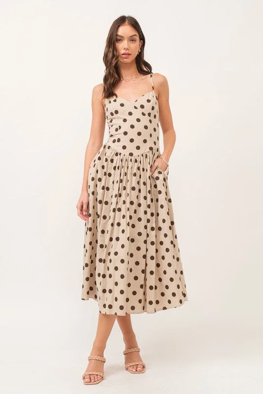 Glamorous Polkadot Midi Dress