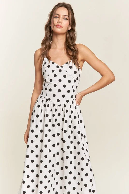 Iconic Moment Polkadot Midi Dress