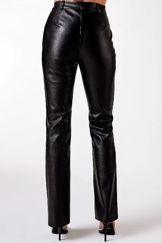 Jayden Black Vegan Leather Pants