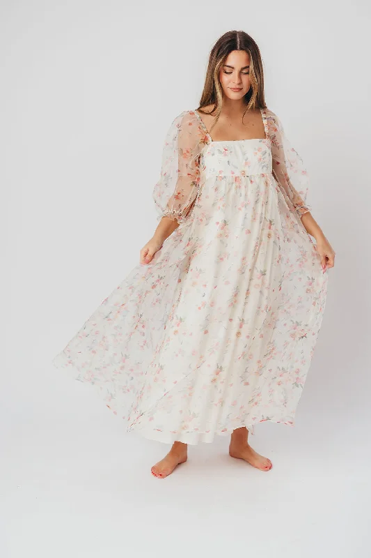 *New* Mona Maxi Dress with Smocking in Rosebud Floral - Bump Friendly & Inclusive Sizing (S-3XL)