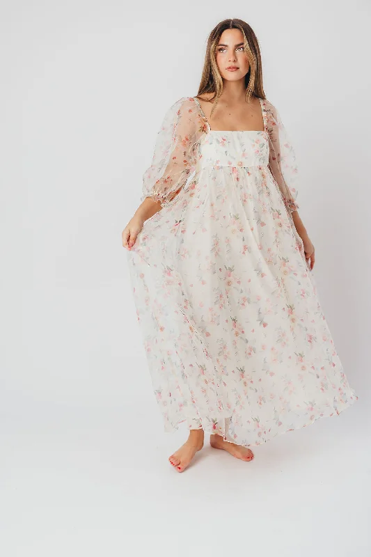 *New* Mona Maxi Dress with Smocking in Rosebud Floral - Bump Friendly & Inclusive Sizing (S-3XL)