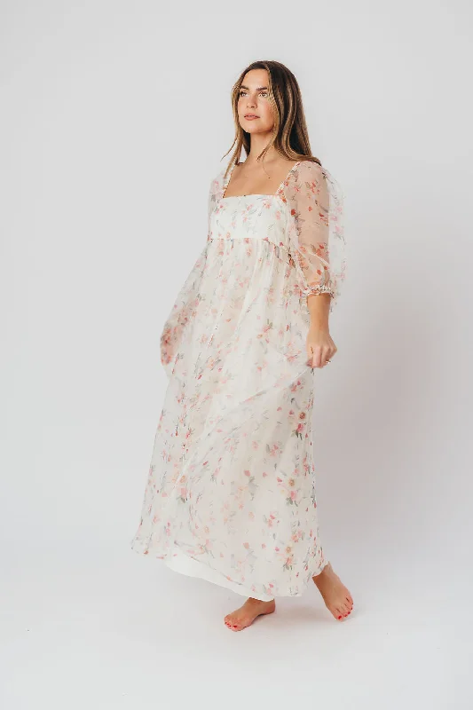 *New* Mona Maxi Dress with Smocking in Rosebud Floral - Bump Friendly & Inclusive Sizing (S-3XL)