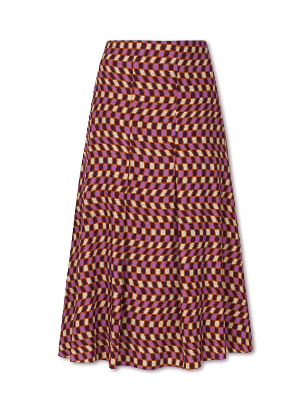 LIZZY midi skirt - checkered