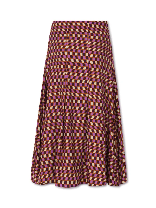 LIZZY midi skirt - checkered