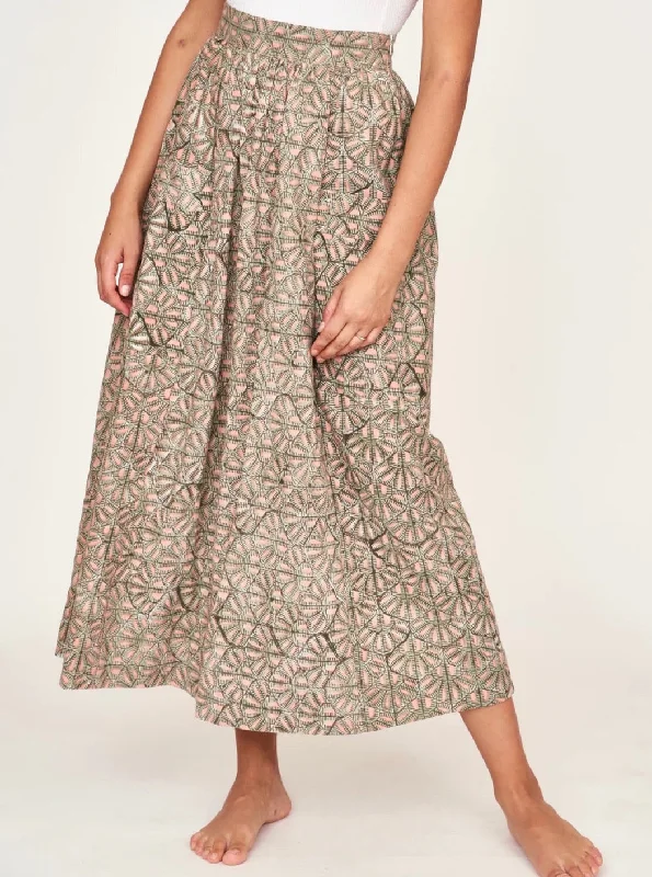 Mirth Marion Skirt Trellis In Petal