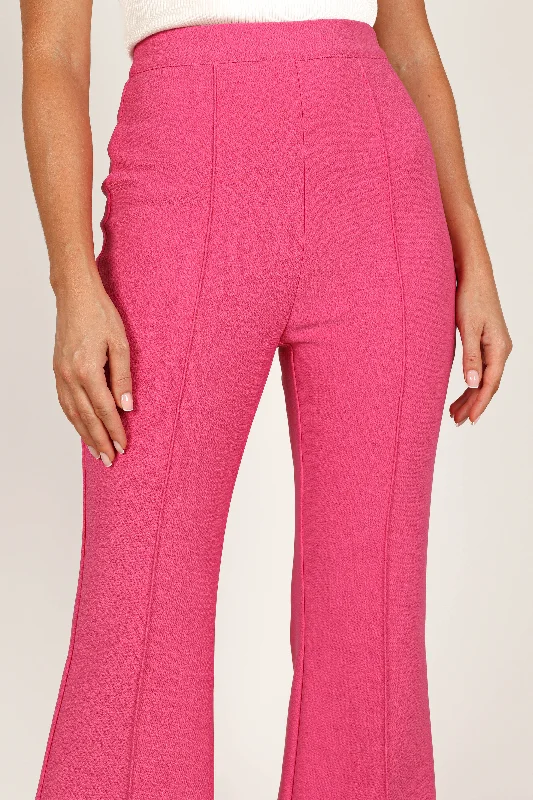 Rutherford Flared Ponte Pant - Fuchsia